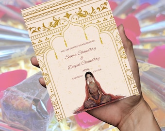 Invitación digital de mehndi/Plantilla editable de mehndi/Invitación para una noche de henna/Descarga de Canva/Despedida de soltera del sur de Asia/Invitación de mehndi/PDF de mehndi