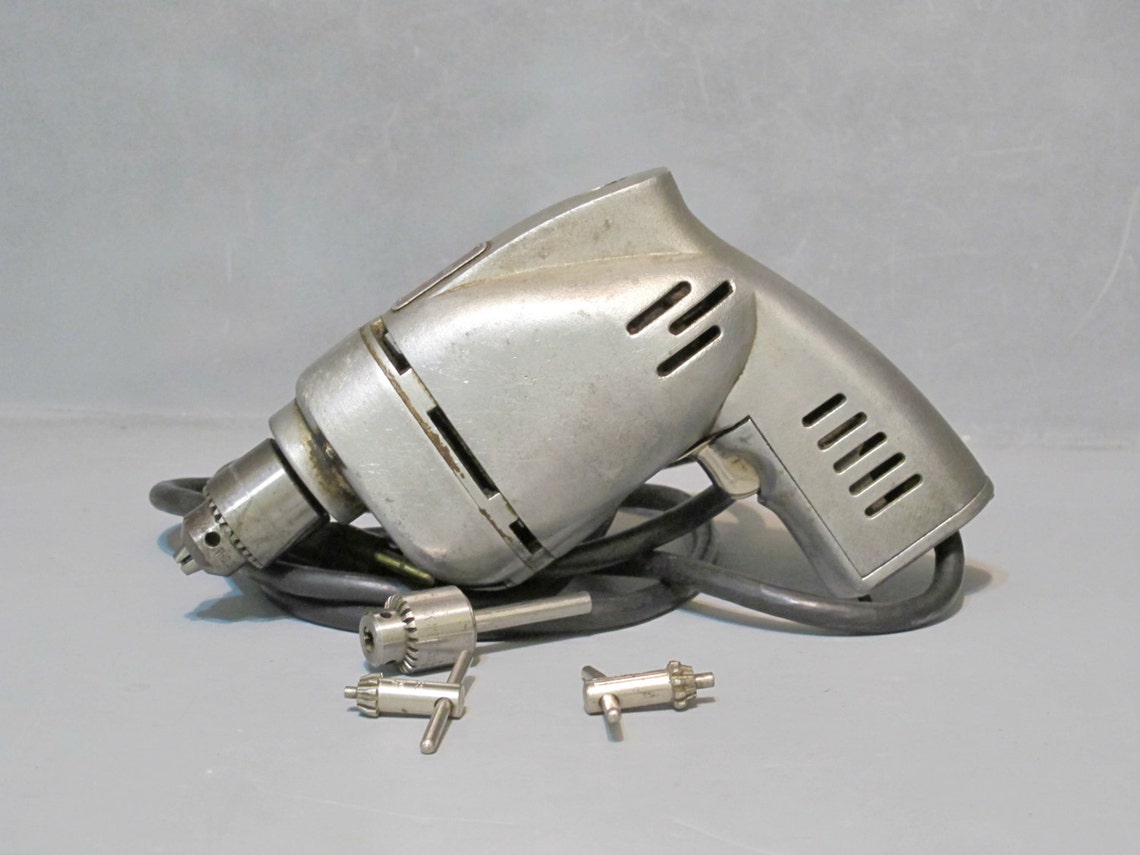 vintage-electric-drill-skil-model-549-silver-metal-etsy