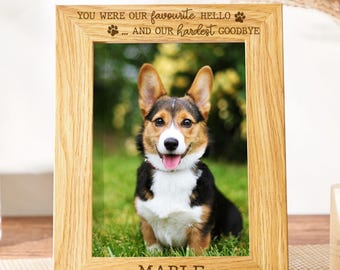 Dog Memorial Picture Frames Personalized, Pet Memorial Gift, Pet Loss Gift for Dog Mom, Dog Photo Frame Custom Engraved,Dog Remembrance Gift
