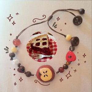 Äpple-twee brunt snörearmband