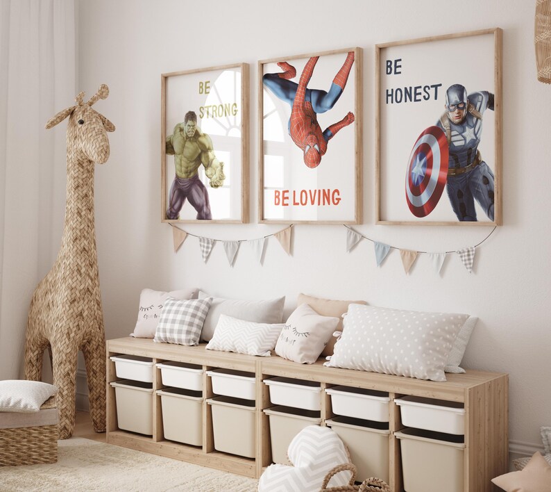 3 Personalised Baby Poster Jungle Animal Wall Art Gold And Green Print Girls Room Painting Lion Giraffe Canvas A3 Gift Unframed