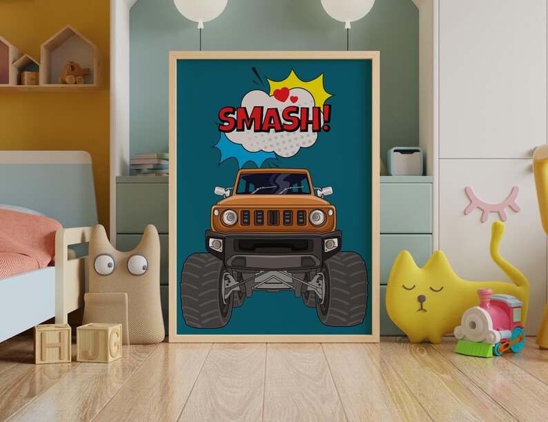 Boys bedroom digital art download