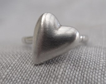 heart stack ring - striped band