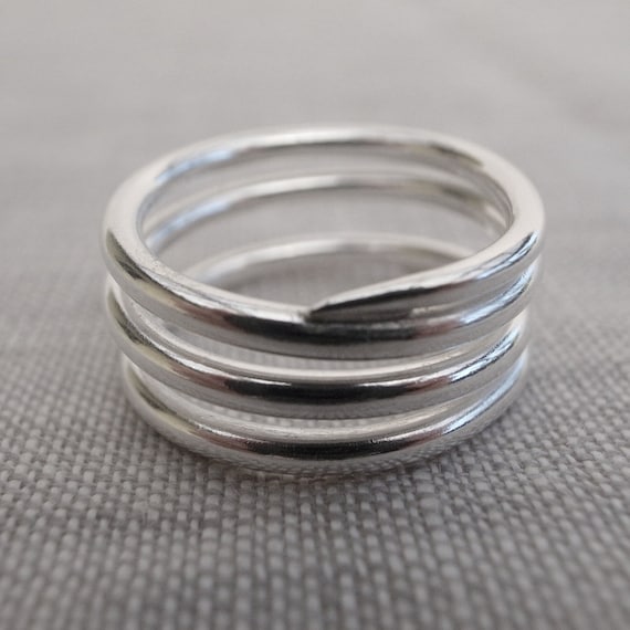 coiled silver band - 12 gauge