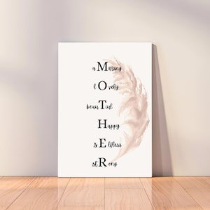 Mother&#39;s Day Gift Printable,Mothers day wall print,mothers day art, gifts for mom,Mum gift,Mothers day Printable Art,warm colors,trendy gift