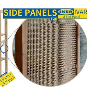 4x SIDE PANELS for Ikea IVAR 50 cm | 8-hole height | Side part, side panels, cover, privacy screen, divider, end | incl. bracket