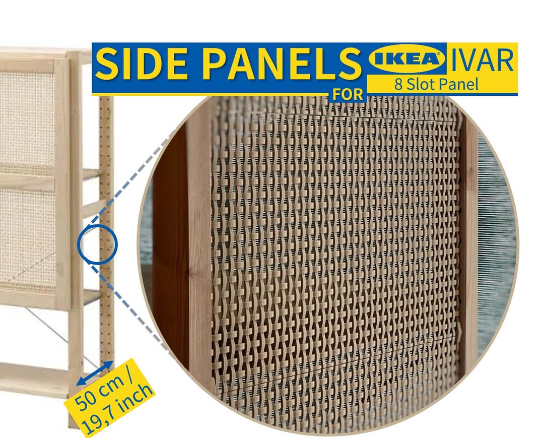 4x SIDE PANELS for Ikea IVAR 50 Cm | 8-hole Height | Side