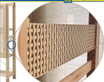 1x SIDE PANEL for Ikea IVAR 50 cm | 4-hole height | Side part, side panels, cover, privacy screen, divider, end | incl. bracket