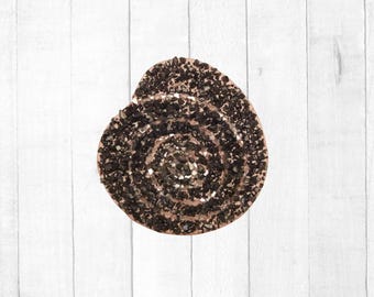 Completely Handmade Ceramic Snail Figurine with Glass Mosaic – Spiral Decorative Sculpture