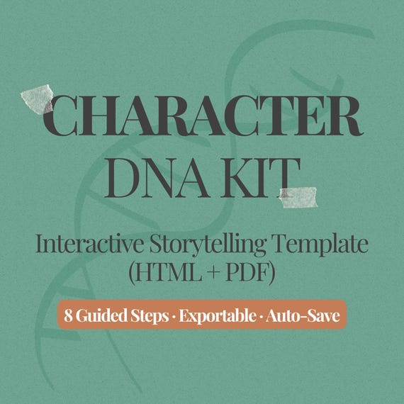 Character DNA Kit (HTML + PDF) – Interactive Character Development Template for Writers