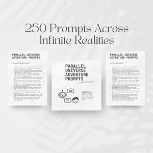 250 Parallel Universe Writing Prompts | Multiverse, Sci-Fi, Fantasy PDF + Interactive HTML Generator | Digital Download