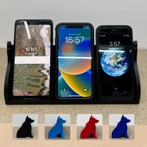 Support pour téléphone pour chien, porte-cartes pour téléphone, étui pour téléphone pour chien, support pour téléphone, porte-cartes de visite, cadeau pour papa, cadeau unique pour maman