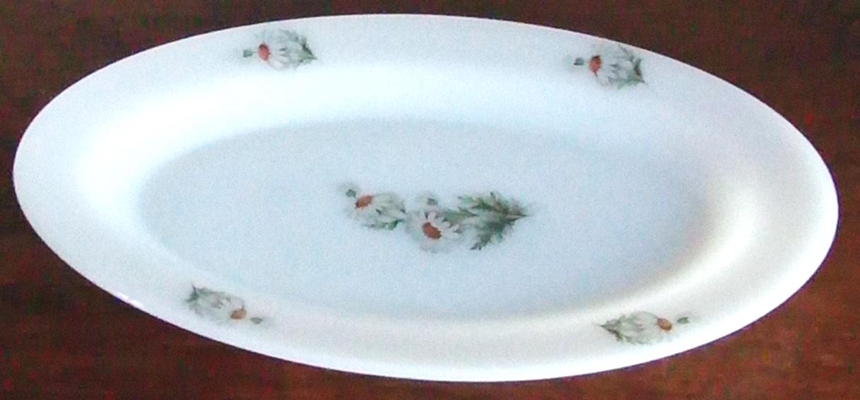 Plat Ovale Arcopal Vintage – Motif Roses – 26x19 Cm – Années 70 – France