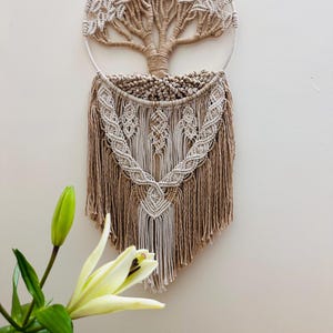 Macrame Tree of Life Wall Hanging - Boho Home Decor  | Handmade Fiber Art for Meditation, Living Room, or Gifting.