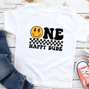 One Happy Dude Birthday Shirts, 1st Birthday Shirt, Matching Family Birthday Shirts, Happy Face Matching Birthday Outfit, Birthday Gift
