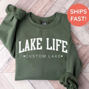 Custom Lake Life Shirt, Personalized Lake Hoodie, Lake House Gift, Lake Lover Unisex Shirt, Lake Camping Sweateshirt, Lake Vacation Sweater