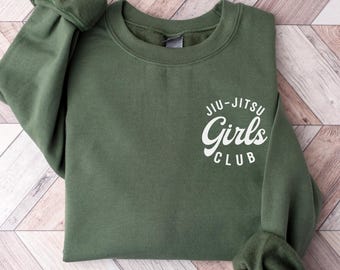 Jiu Jitsu Girls Club Sweatshirt, Funny Jiu Jitsu Hoodie, BJJ Grappler Shirt, BJJ Women's Gift, Martial Arts Shirt