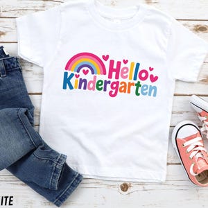 Camiseta de Hola Jardín de Infancia / Camiseta de Estudiante de Jardín de Infancia, Camiseta de Primer Día de Clases, Camiseta de Regreso a Clases, Camisetas de Jardín de Infancia, Camiseta de Estudiantes