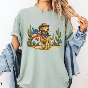 Chemise pour chien couleurs confort, chemise 4 juillet, chemise USA, chemise western, chemise 4 juillet, chemise drapeau américain, chemise Amérique, t-shirt vintage
