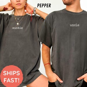 Comfort Colors® Aunt And Uncle Apparel, Matching Aunt And Uncle Shirts, Best Auntie Uncle Ever, Custom Aunt Gift, Personalized Uncle Tshirt