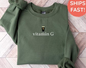 Vitamin G Beer Sweatshirt, Funny Beer Unisex Shirt, St. Patricks Day Gift, Irish Pub Party Sweater, Beer Lovers Gift