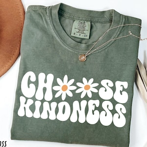 Comfort Colors® Teacher Shirt, Choose Kindness Shirt Gift For Teacher, Daisy Shirt, Back To School Shirt, Be Kind Shirt, Teacher Shirts