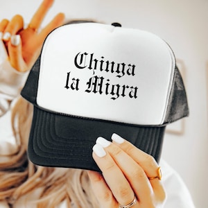 Chinga La Migra Hat, Chinga La Migra Cap, Abolish Ice Political Hat DACA Hat Liberal Hat Immigrant Rights Trucker Cap Social Justice Hat