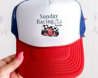 F1 Sunday Racing Club Trucker Cap | Custom Grand Prix Formula One Fan Hat