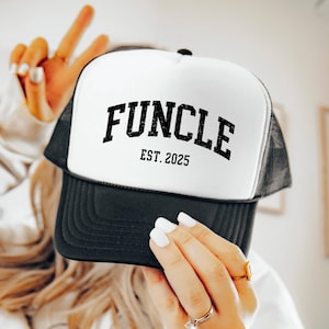 Fun Onkel Geschenke, Geburtstagsgeschenk für Onkel, neue Onkel Überraschung, Schwangerschaftansage Cap, Best Onkel Trucker Cap