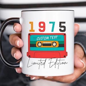 50th Birthday Mug, Vintage 1975 Mug, 50th Birthday Gift For Women, 50th Birthday Gift For Men, 50th Birthday Friend, 50th Birthday Gift Idea