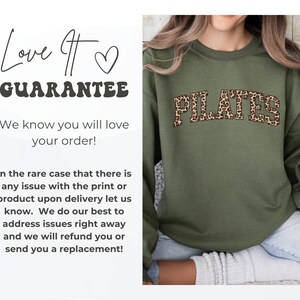 Pilates Leopardenmuster Sweatshirt | Pilates Hoodie | Pilates Instruktor Pullover | Pilates Geschenk | Fitness Geschenke | Trainings-Sweatshirt Bild 11