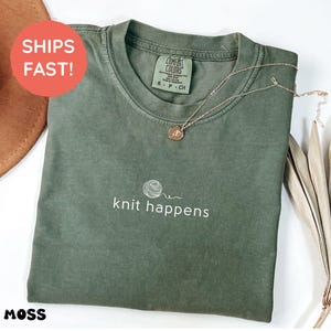Funny Knitting Shirt: Comfort Colors Tee, Gift for Knitter