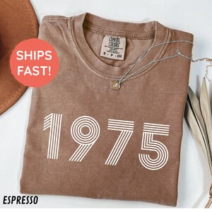 50th Birthday Gifts Shirt, Unisex 50th Birthday Shirt, 50th Gift Idea for Him Her, Hello Fifty Shirt, 50 Years Old Shirt, 1975 Tee Gift Idea