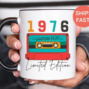 Mug 50e anniversaire, tasse vintage 1976, cadeau 50e anniversaire pour femme, cadeau 50e anniversaire pour homme, 50e anniversaire d'un ami, idée cadeau 50e anniversaire