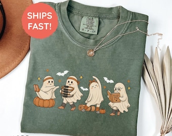Pilates Ghost Shirt | Halloween Pilates Graphic Tee | Comfort Colors Workout TShirt | Reformer Girl Gift Idea
