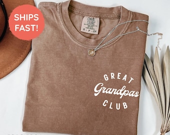 Camiseta para bisabuelo, camiseta del club de bisabuelos, regalo para bisabuelo para el Día del Padre, regalo para bisabuelo, camiseta para anunciar el nacimiento del bebé.