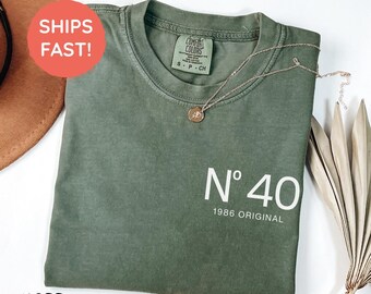 40th Birthday Gift Shirt, Birthday Present, Comfort Colors Unisex T-shirt, Birthday Gifts, 1986 Vintage Tee