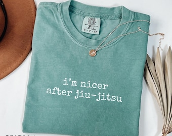 I'm Nicer After Jiu-Jitsu Shirt, Jiu Jitsu Coach Unisex T-Shirt, Jiu-Jitsu Lovers Gift, Jiu Jitsu Professor Tee