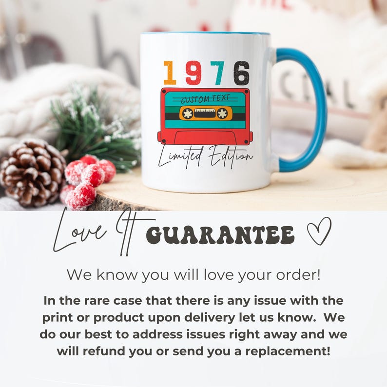 50th Birthday Mug, Vintage 1976 Mug, 50th Birthday Gift For Women, 50th Birthday Gift For Men, 50th Birthday Friend, 50th Birthday Gift Idea image 10