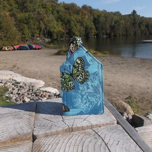 Blue Butterflies Luggage Tag image 3