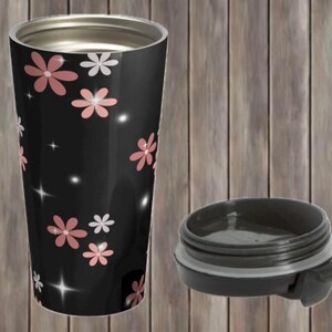 Floral Stainless Steel Travel Mug Insulated Travel Cup Gift for Her Floral Travel Tumbler Mother&#39;s Day Gift Drinkware For Travel Drinkware