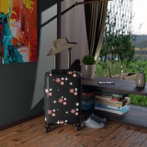 Floral Suitcase For Vacation Travel Stylish Luggage For Trip Luxury Travel Suitcase Carry On Travel Suitcase Floral Suitcase For Her