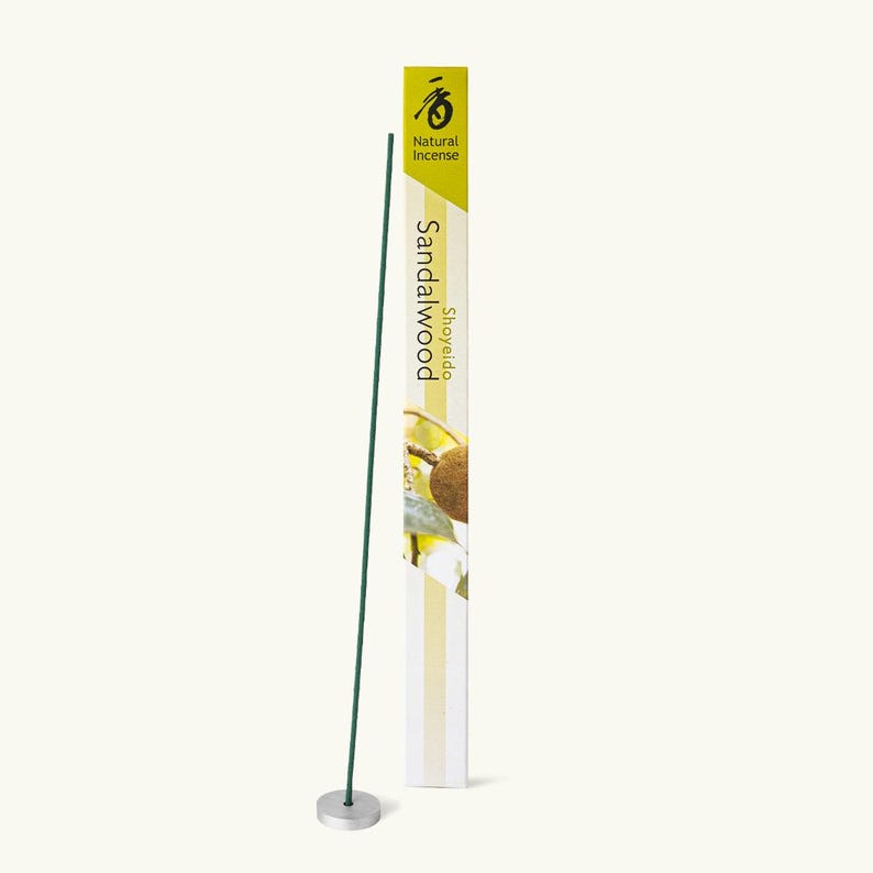 Shoyeido Sandalwood Japanese incense sticks Overtones range with smooth woody fragrance from Kyoto, 35 sticks