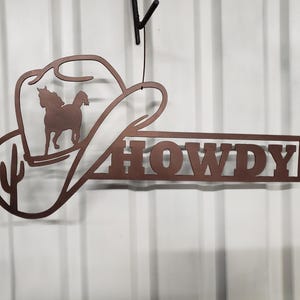 Howdy Western Sign
