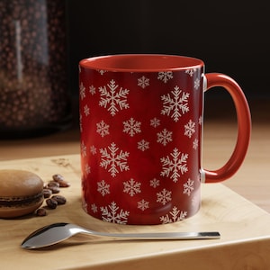 Happy New Year Snowflakes Coffee Mug (11 oz)