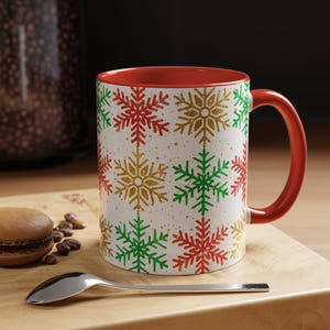 Happy New Year Snowflakes Coffee Mug (11 oz)