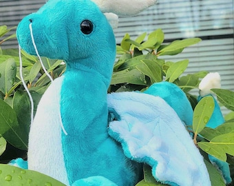 Scientifically Accurate Dragon Plush, Kawaii Winged Eastern Dragon Stuffie, Custom Color Plushie, HandMade in USA
