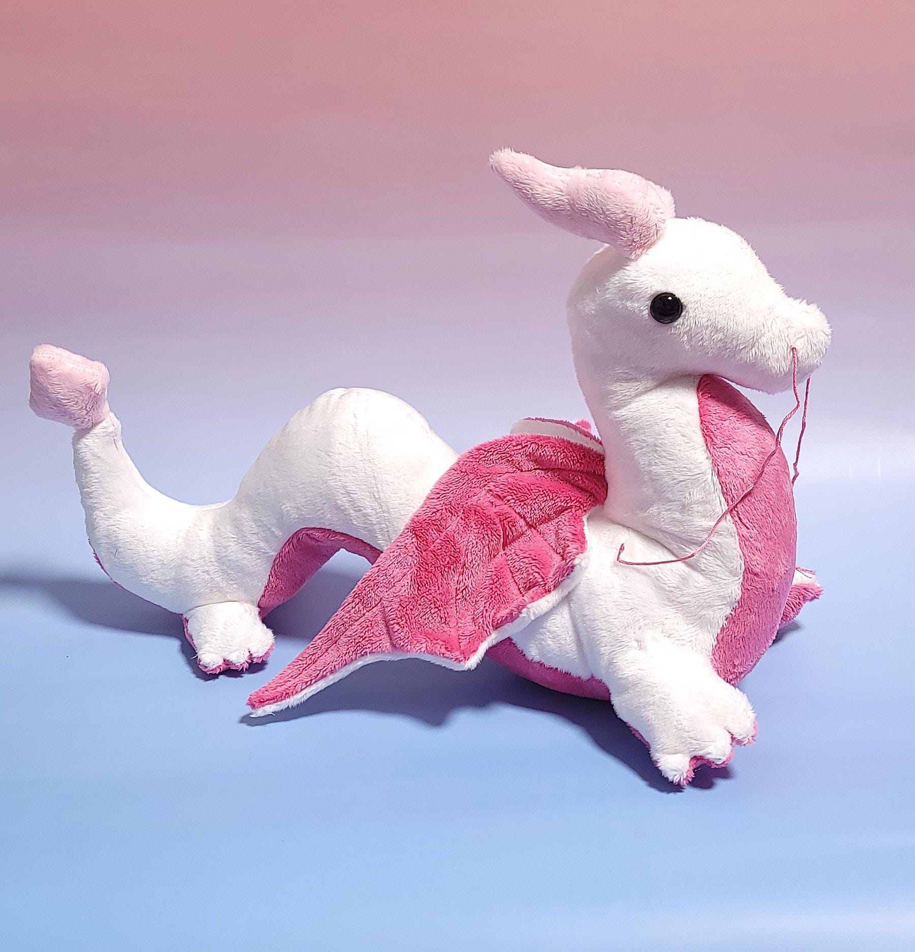 Kawaii Dragon Plush, Winged Eastern Dragon Stuffie, Custom Color