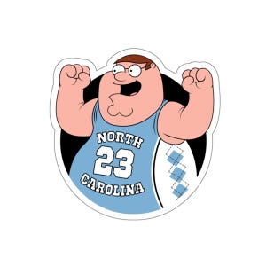 Griffin UNC Basketball Carolina Michael Jordan Jersey 4" Sticker
