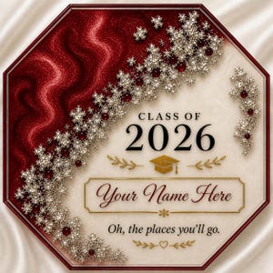 Octagonal Graduation Caps Class of 2026 Graduation Gift, Personalized Plaque Keepsake, Custom ...